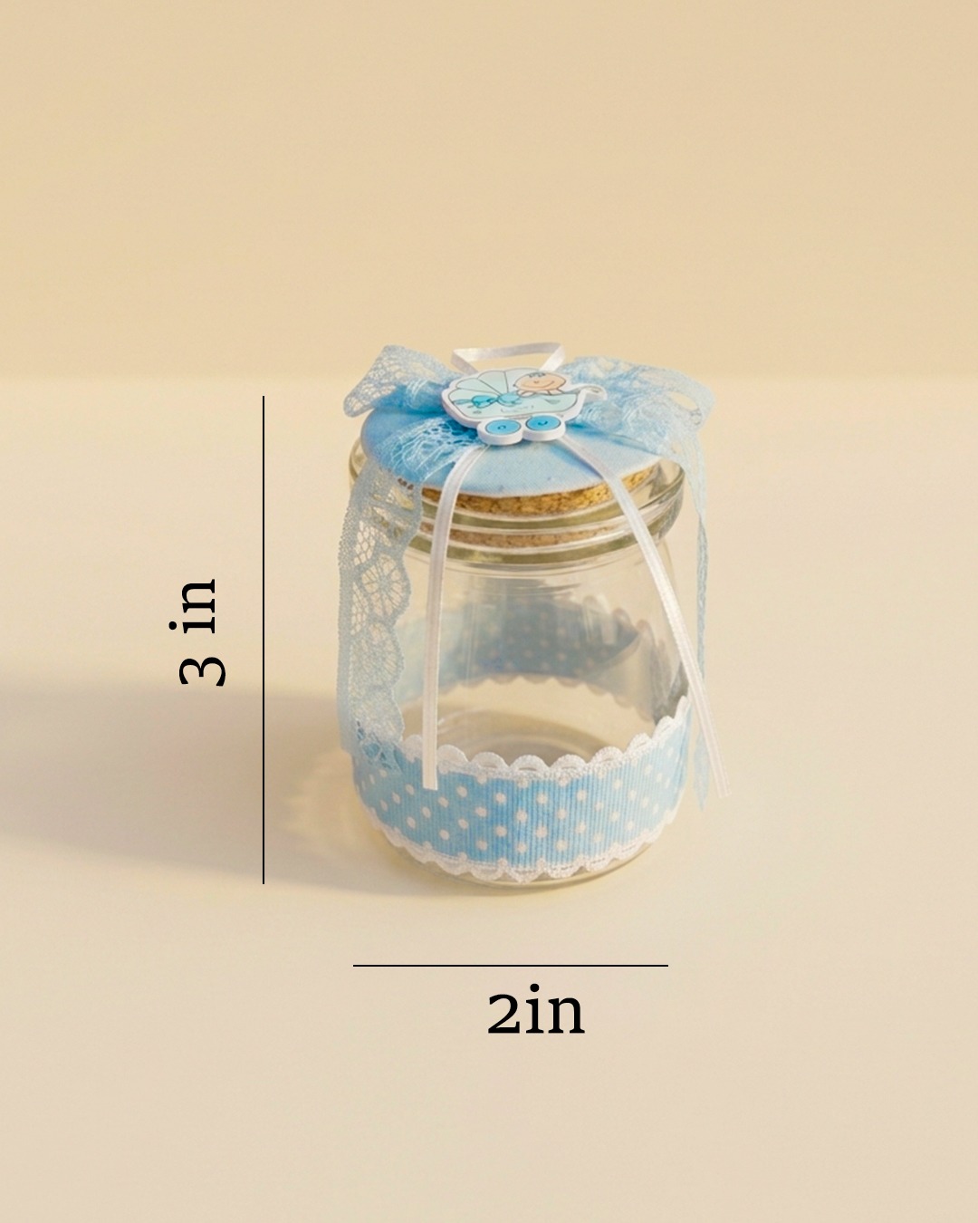 Baby Shower Favor Jar — Blue