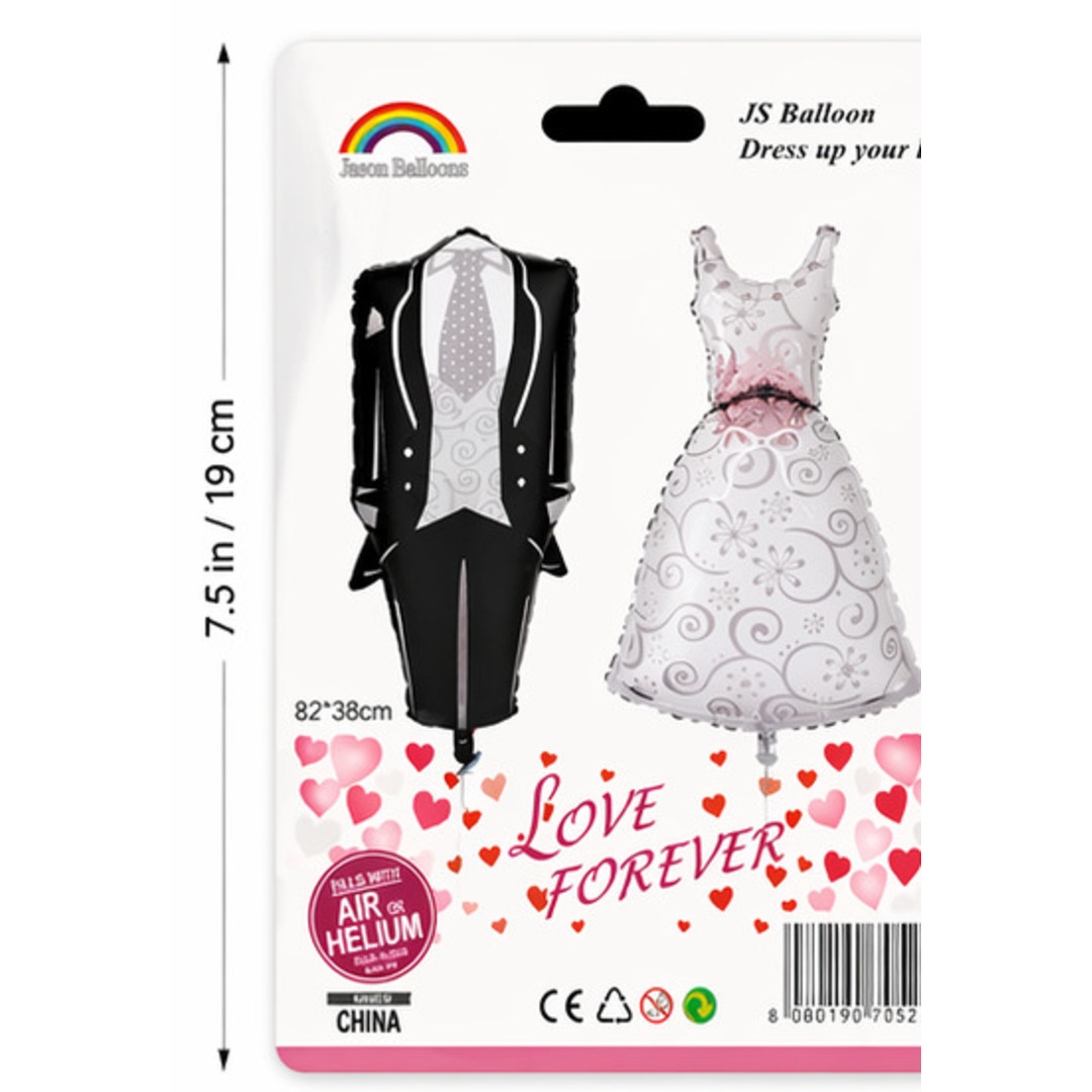 Bride & Groom Love Forever Balloon Set — 2pc