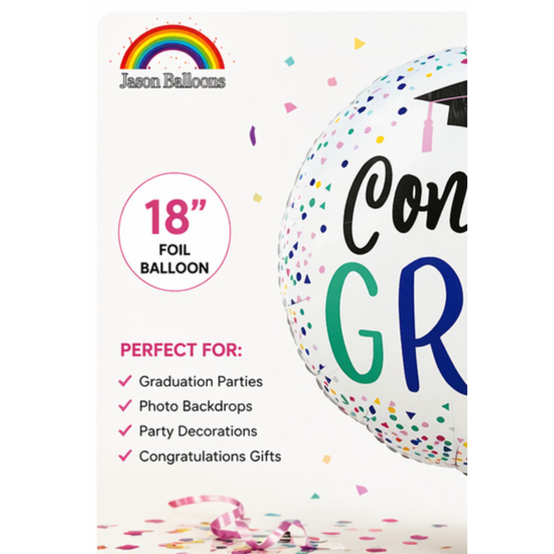 Congrats Grad Round Foil Balloon