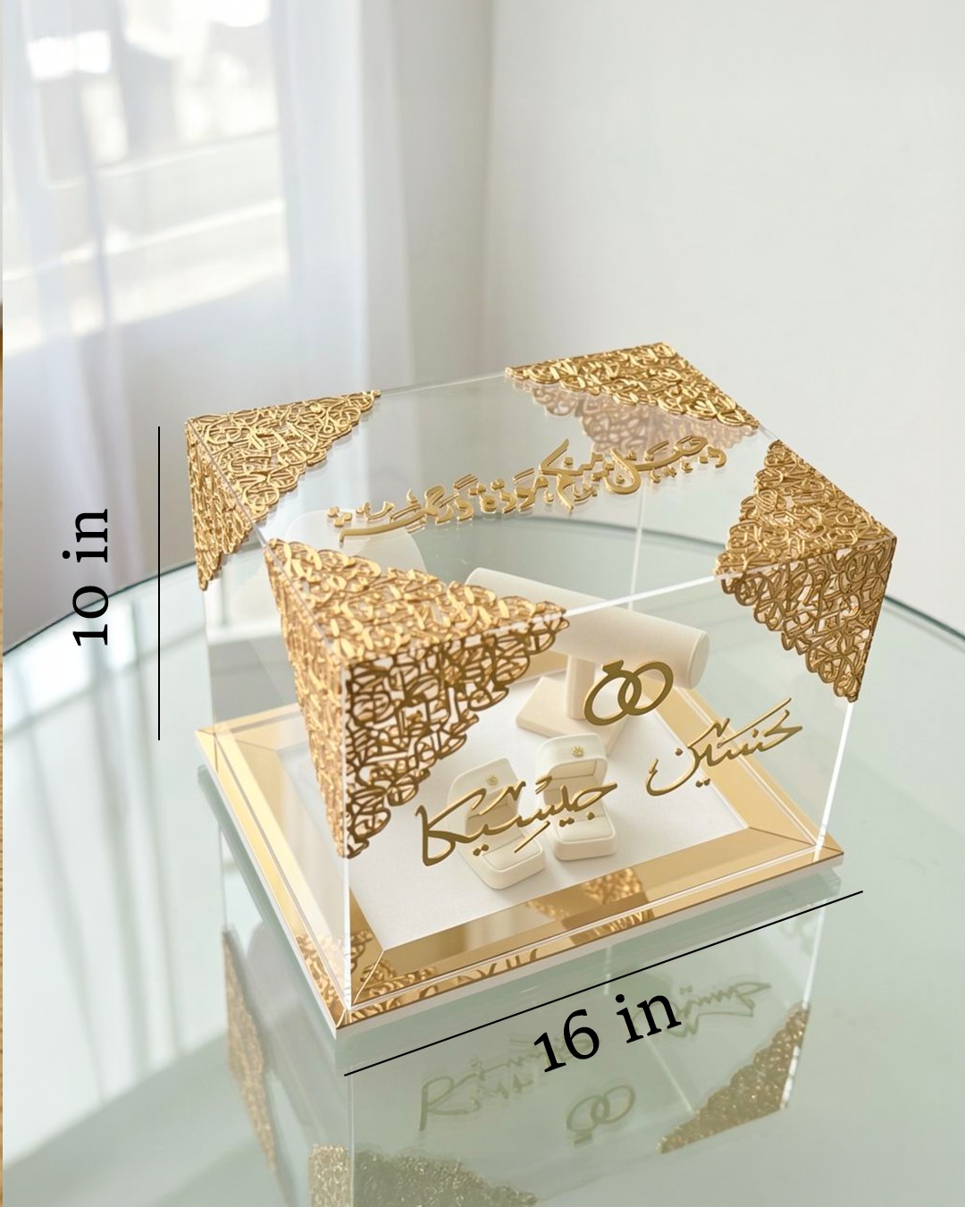 Gold Calligraphy Display Case
