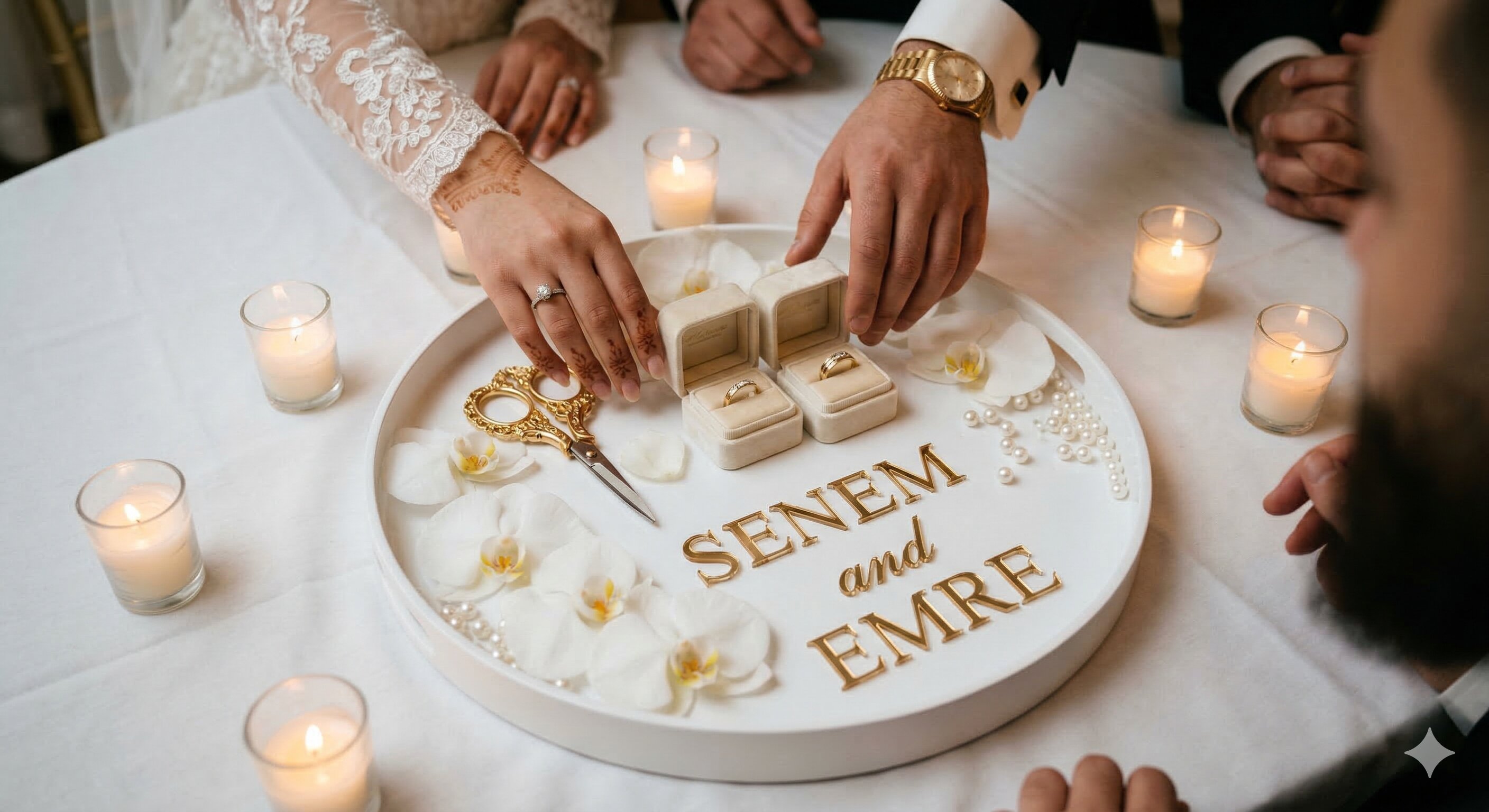 Nikah ceremony tray during ribbon cutting