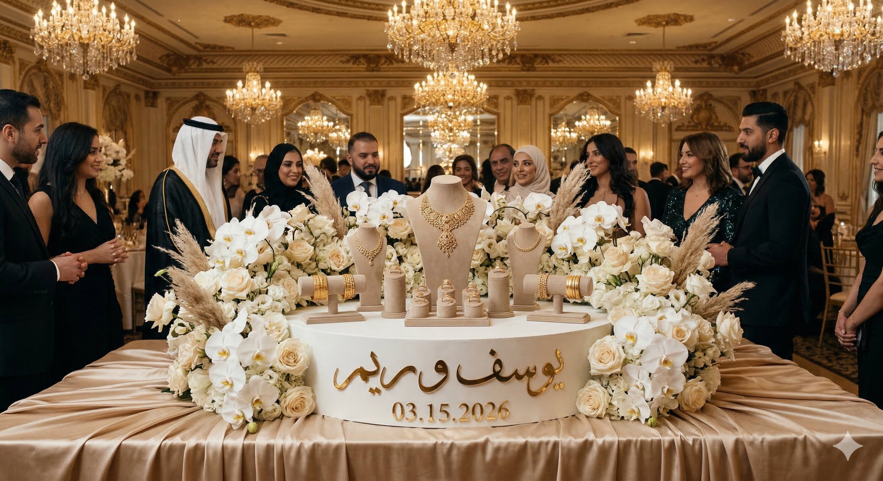 Shabka jewelry platform at grand engagement celebration