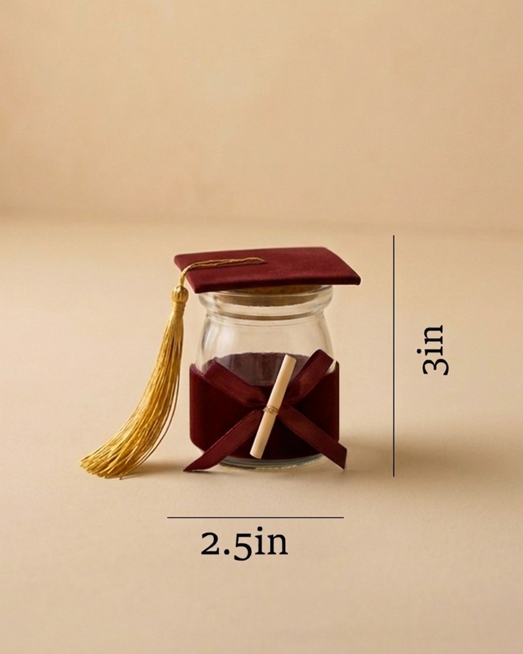Graduation Cap Candle Jar