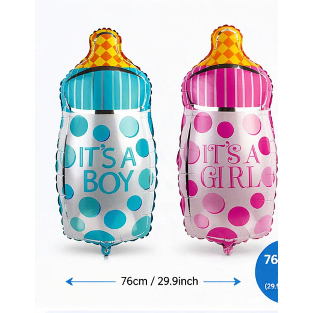 It's a Boy & Girl Clothesline Foil Balloon