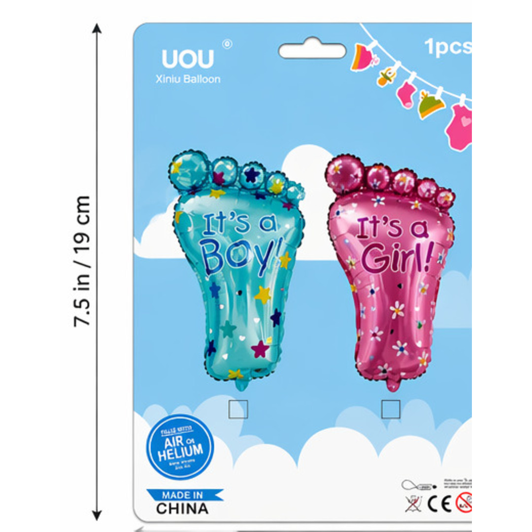 It's a Boy & Girl Foot Balloon