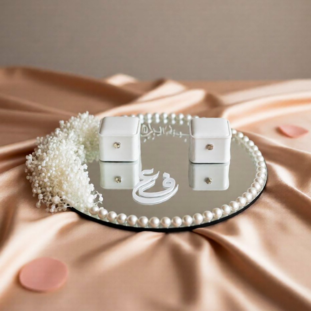 Minimalist Pearl Mirror Tray