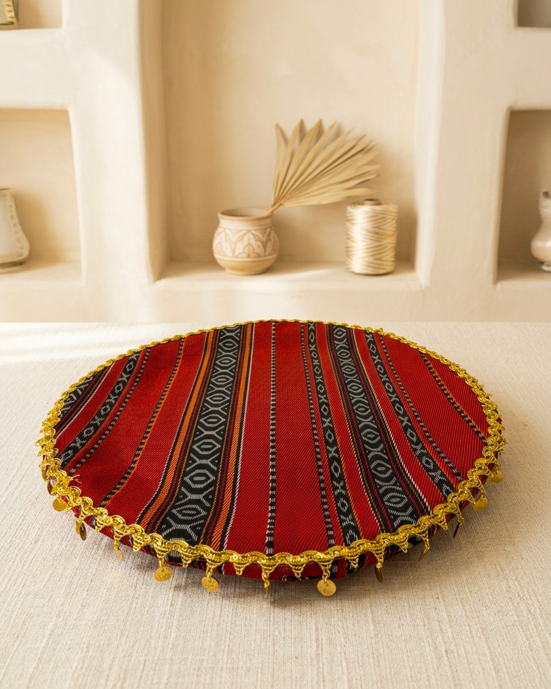 Sadu Floor Cushion — Traditional Round