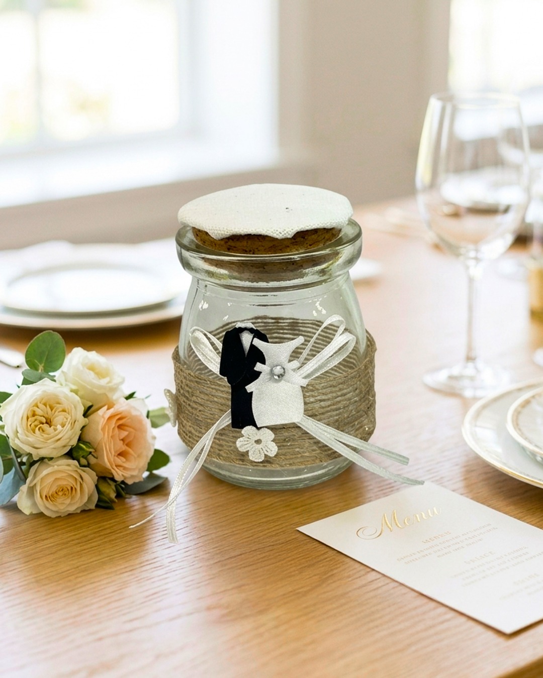 Wedding Favor Jar — Rustic Twine